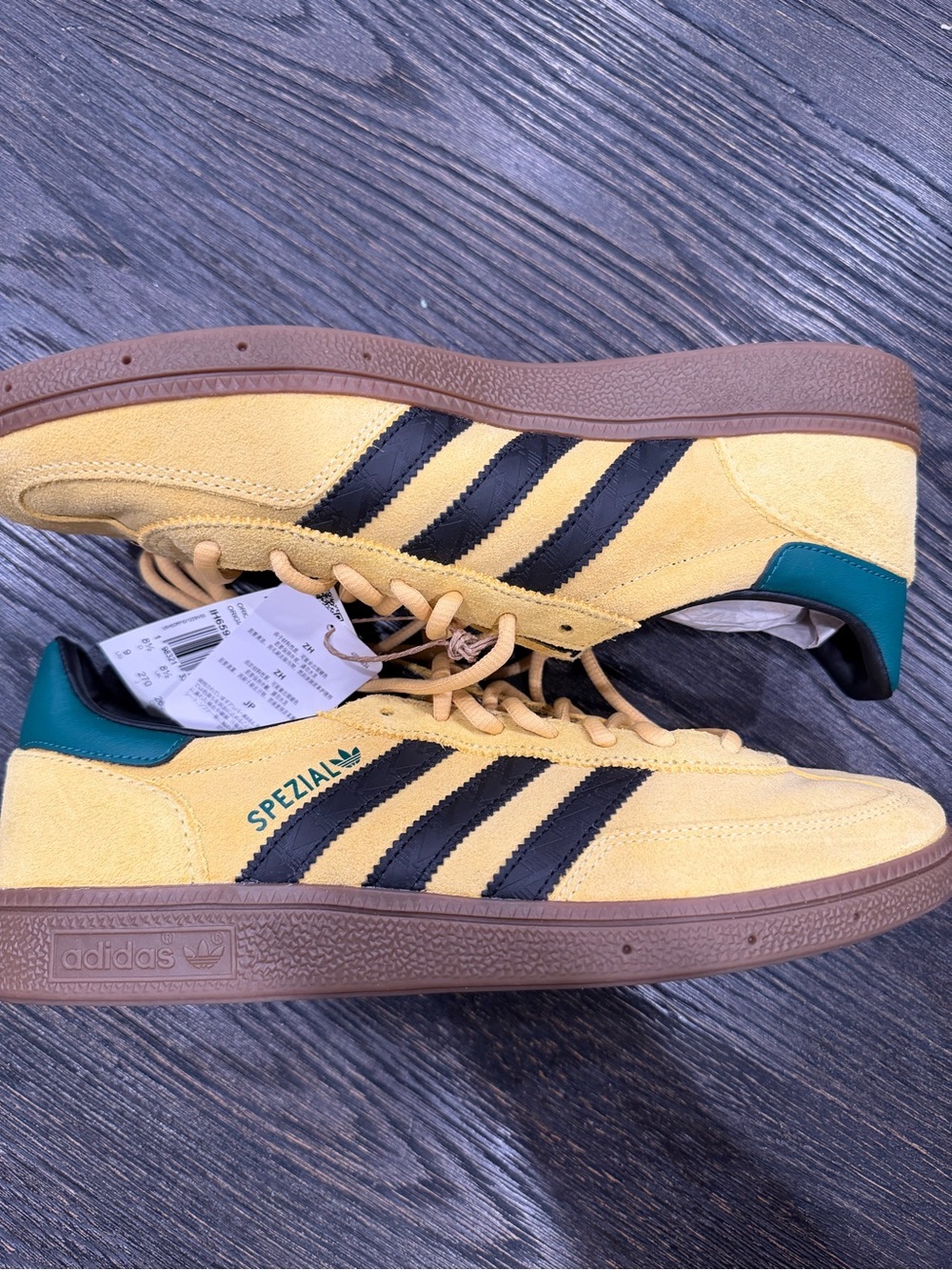 Adidas Originals Handball Spezial Suede Equipment Yellow Core Black Gum 1 size 9